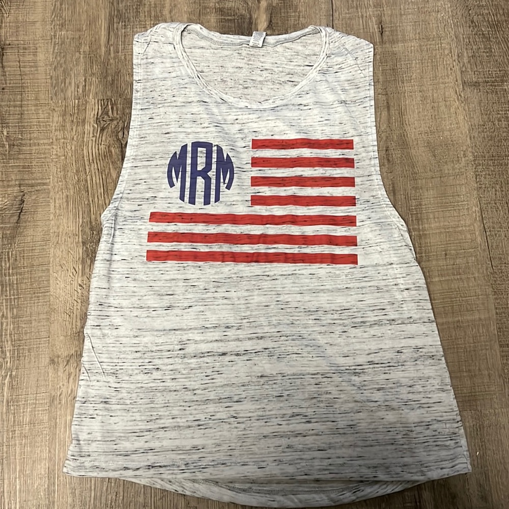 Monogrammed Flag Tank (MRM)